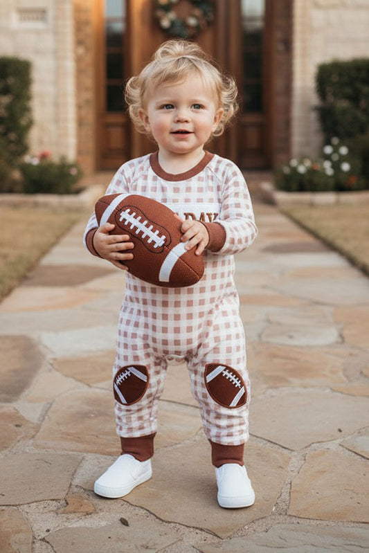 Western GAMEDAY embroidery baby boutique jumpsuit 2601095M