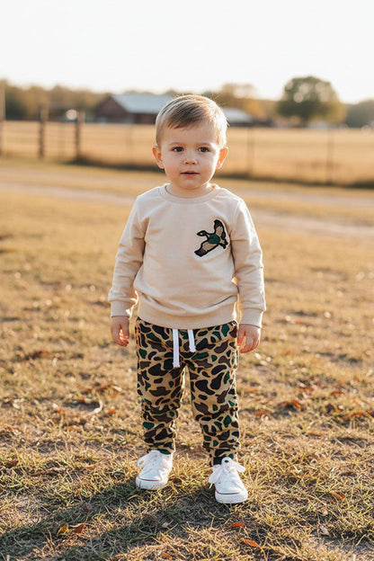 Western malladrd embroidery sweatshirt & pant boy's boutique set 2601104M