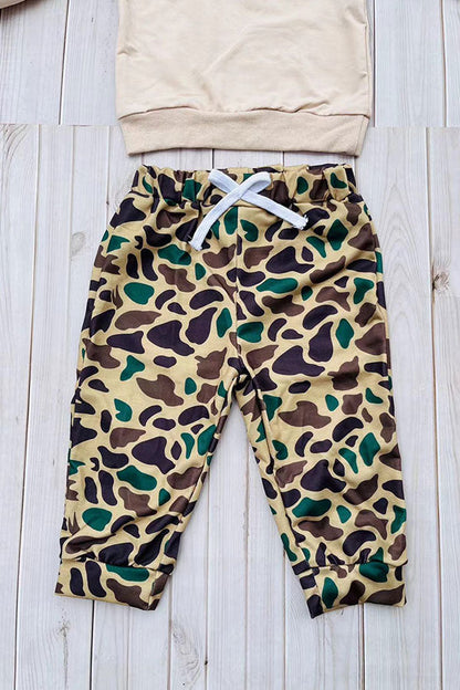 Western malladrd embroidery sweatshirt & pant boy's boutique set 2601104M