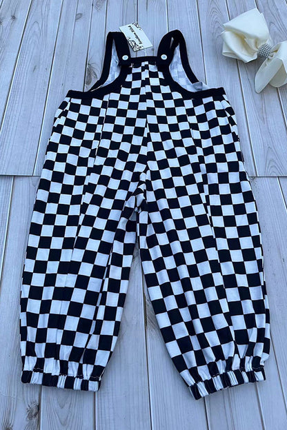 Mom and me Checkered Loose Overall girls Romper/Jumpsuit XCH05035