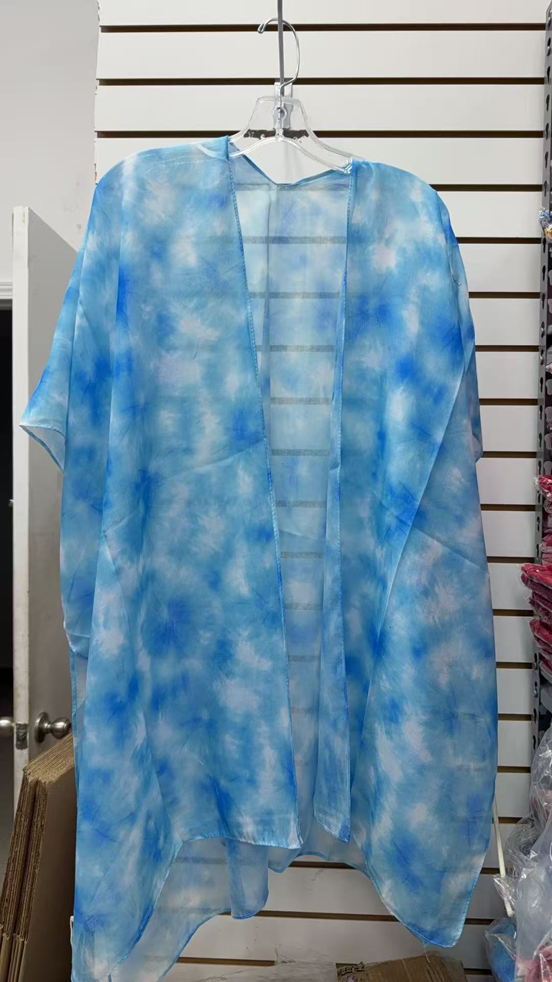 Women's Cover-ups duster Blue tie dye kimono 3pc-$12  BA8651