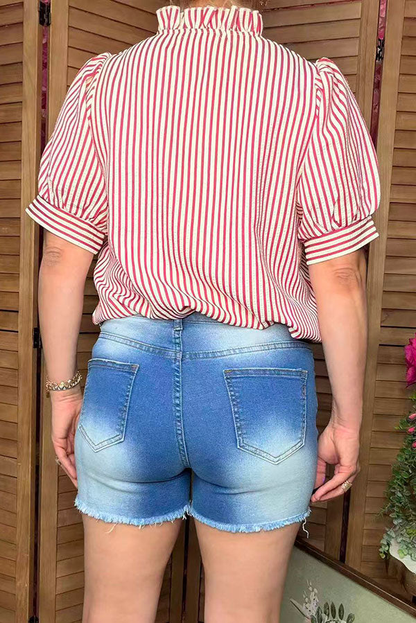 Women's shorts wholesale Denim washed white blue women shorts S017
