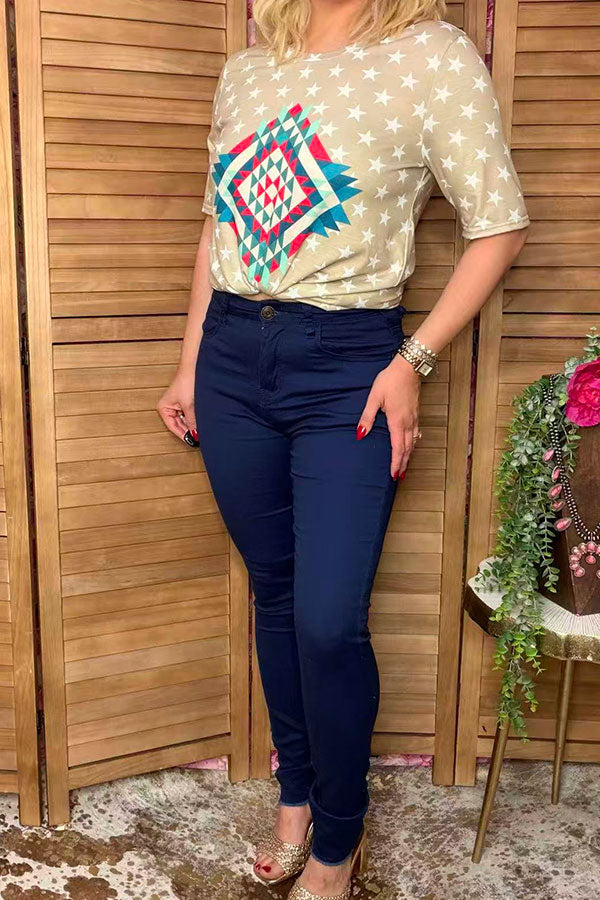 Navy blue denim pant skinny women jeans J209