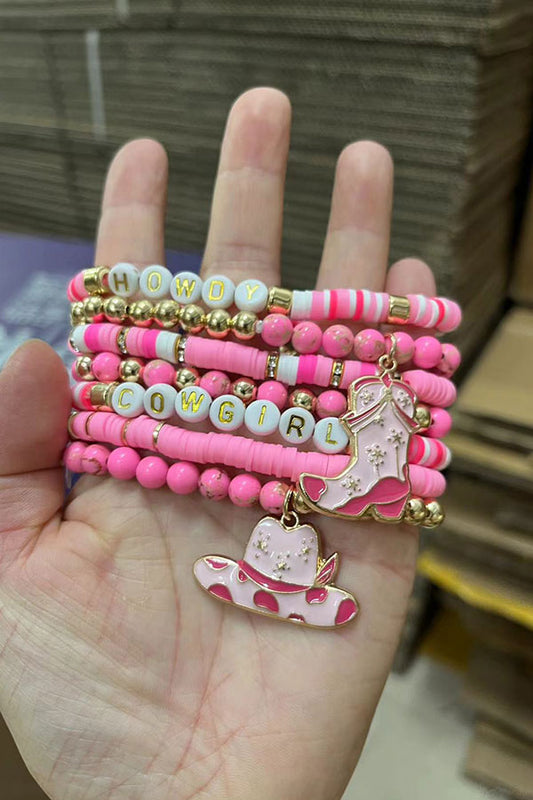 Western pink cowgirl bracelet $12 FOR 3SETS