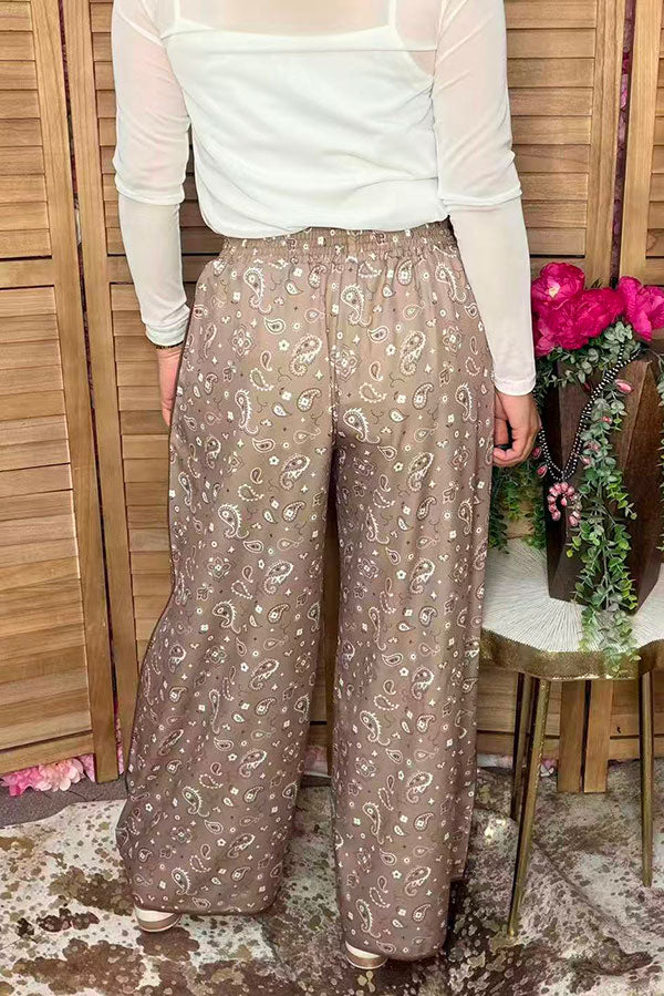 Western paisley hem binding wide leg women's boutique pant Southern Stitch XCH17085