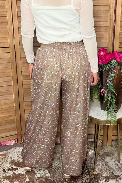 Western paisley hem binding wide leg women's boutique pant Southern Stitch XCH17085