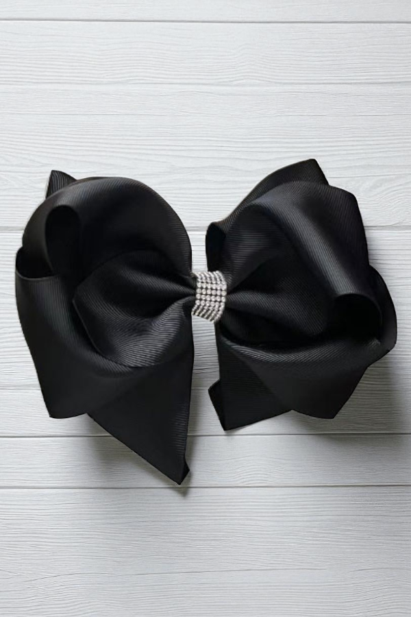 Black double layer rhinestone hairbow 7.5" (set of 4pcs for $10.00)