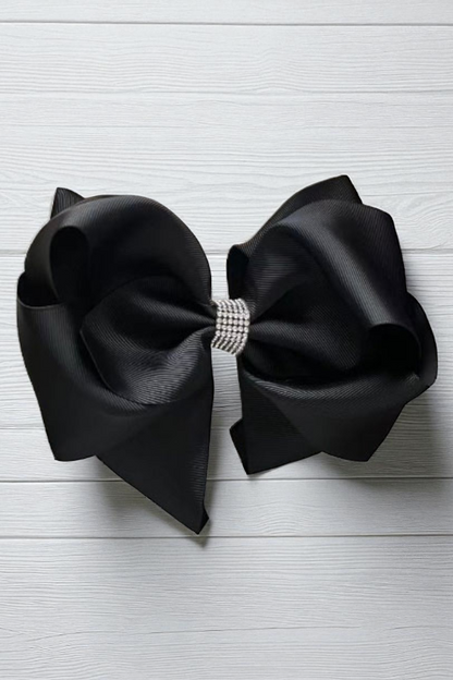 Black double layer rhinestone hairbow 7.5" (set of 4pcs for $10.00)