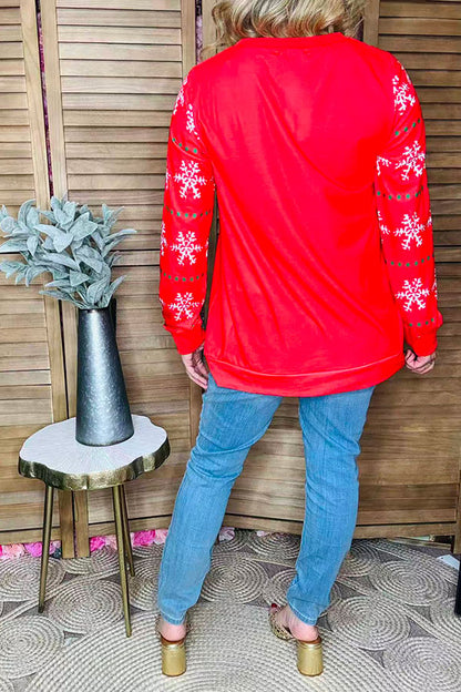 "HO!HO!HO!" & Claus Santa Christmas women blouse BQ15771