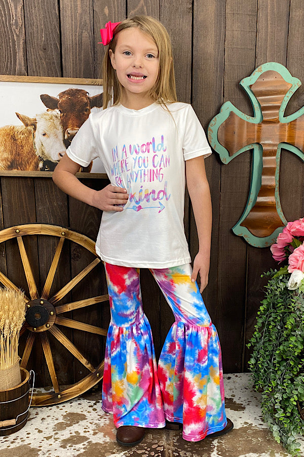 "In a world where you can be anything-Be kind" multicolor 2pc set DLH1215-11