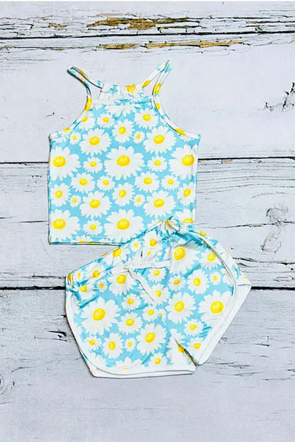 Western Daisy & Yellow top & shorts girls boutique set (2 sets bundle) DLH2400