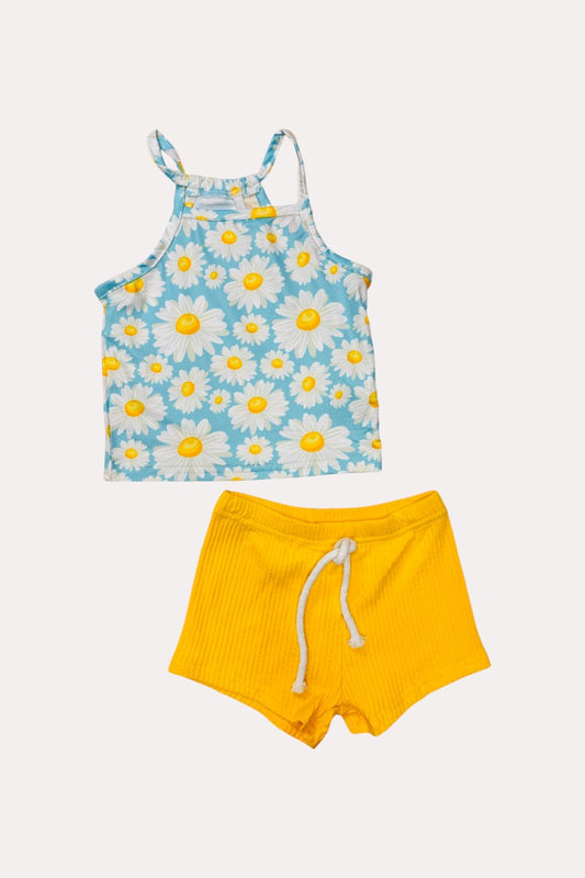 Mix & match daisies & yellow sleeveless sets (2 sets bundle) DLH2400