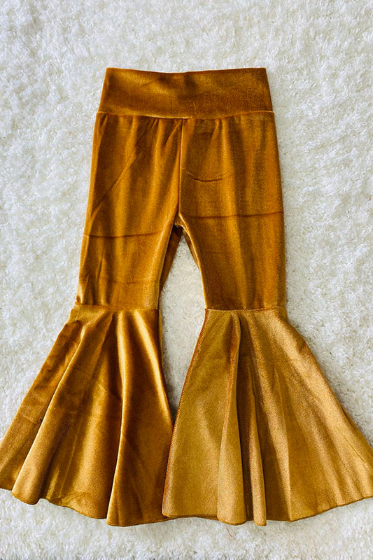 Brown velvet bell bottoms DLH2538