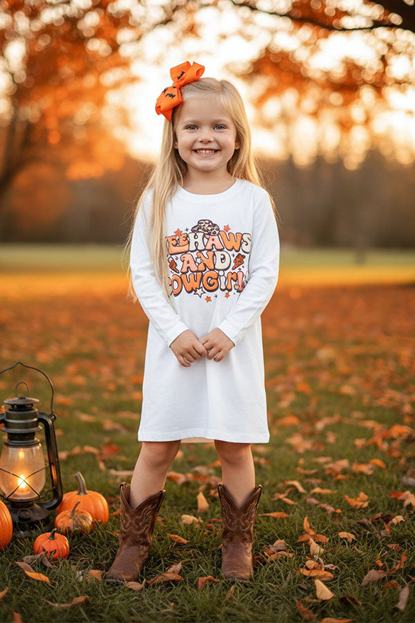 Halloween YEEHAWS AND COWGIRLS white girls boutique dress DLH2577