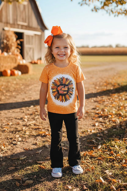 Fall Vibes & sunflower yellow top & black jersey pant girls boutique set DLH2589 250946M 9S4