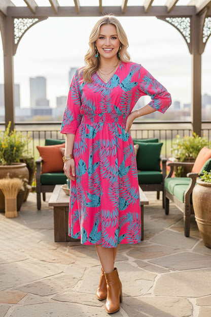 Chic women boutioque dress & 3/4 sleeve and pockets Southern Stitch GJQ15990