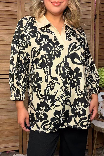 Western floral print 3/4 sleeve women's boutique top Southern Stitch GJQ17462