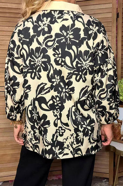 Western floral print 3/4 sleeve women's boutique top Southern Stitch GJQ17462