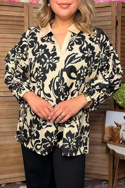 Western floral print 3/4 sleeve women's boutique top Southern Stitch GJQ17462
