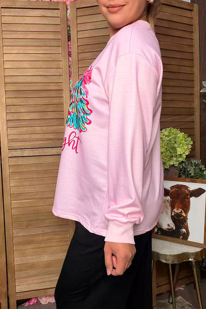 Christmas tree & Merry Bright pink women's boutique top Southern Stitch HQ17656