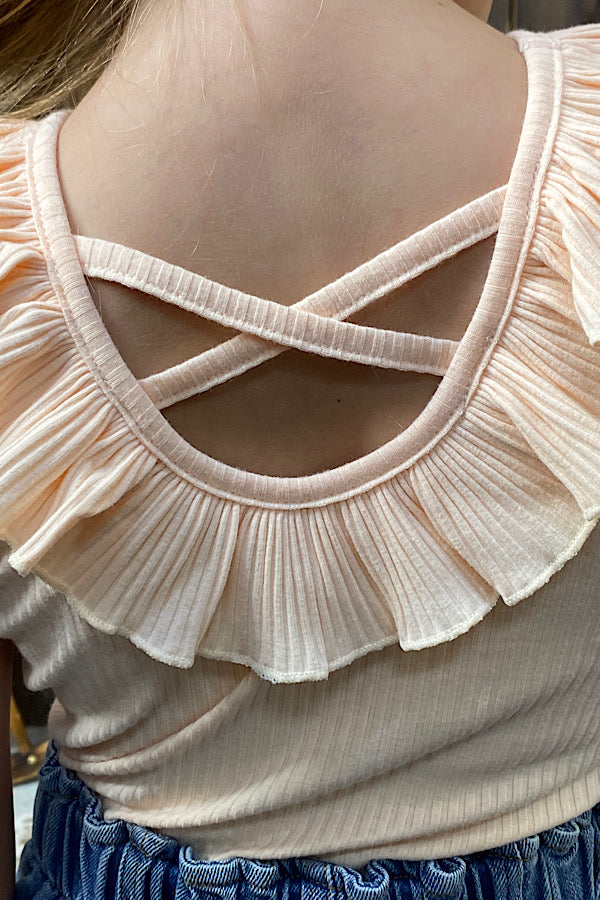 Western solid color beige boutique girl tank top DLH2450