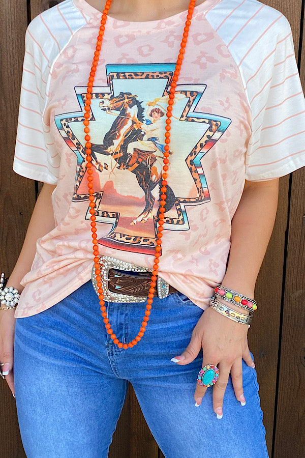 DLH12635 WESTERN GRAPHIC TEE