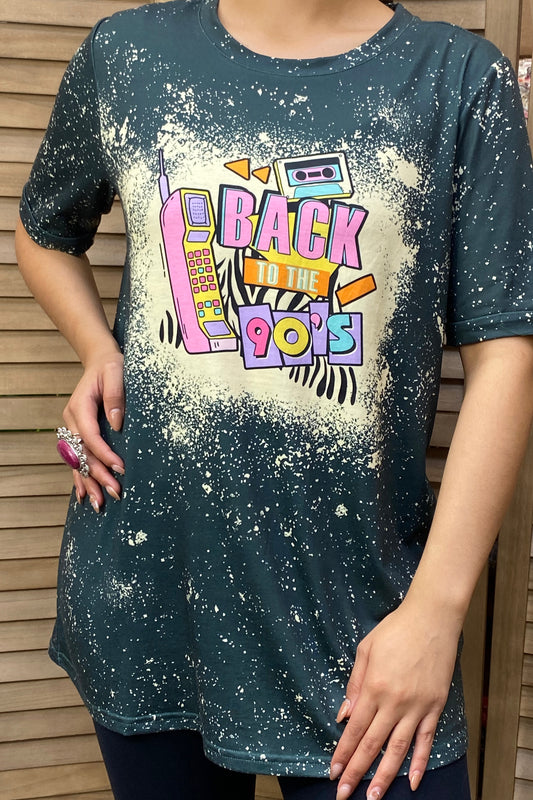 DLH13854 BACK TO THE 90`S,TIE DYE SHORT SLEEVE TOPTOP