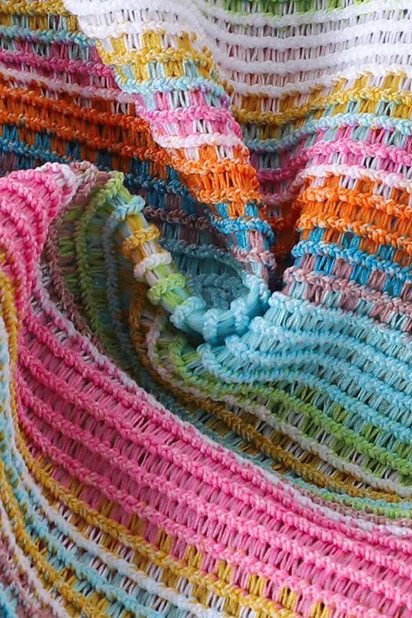 Toddler girl colorful striped knit tank top & shorts set 251277M