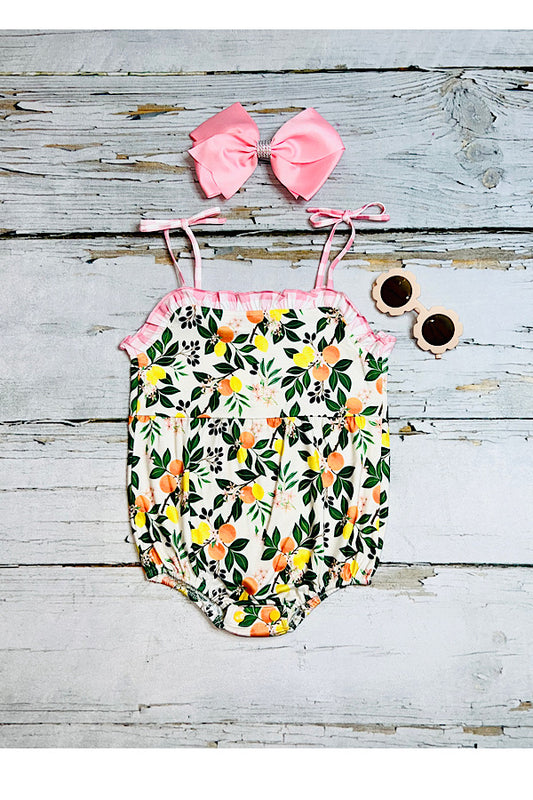 Peaches & lemons print cute baby romper XCH0999-2H