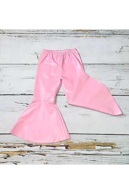 Light pink leather bell bottoms 1118WY