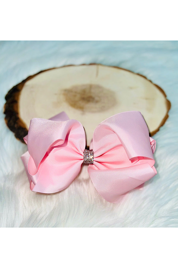 Light pink double layer rhinestone bow (set of 4pcs for $10.00)