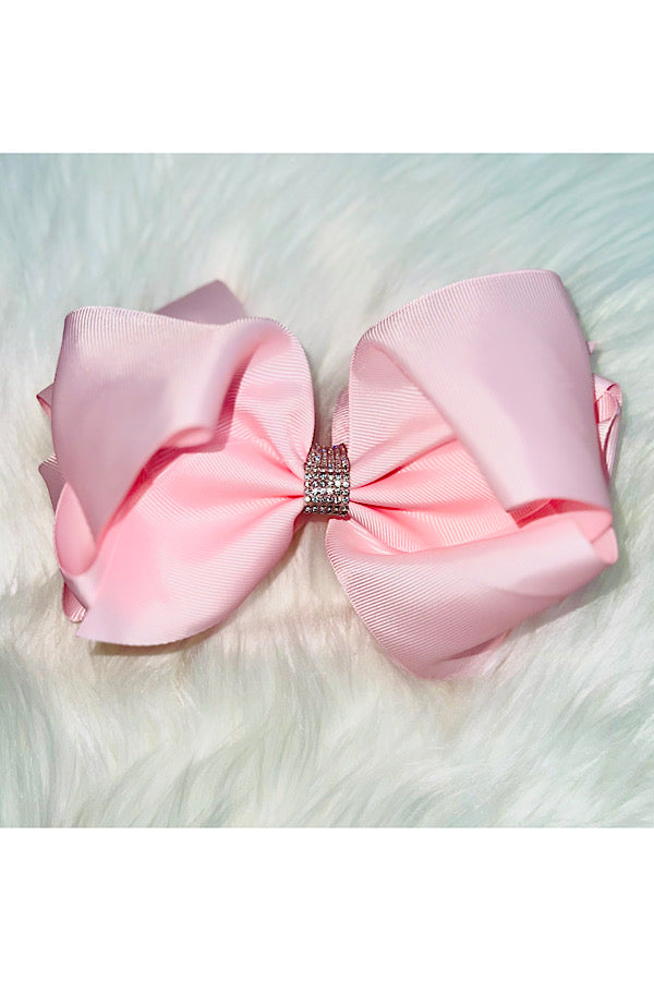 Light pink double layer rhinestone bow (set of 4pcs for $10.00)