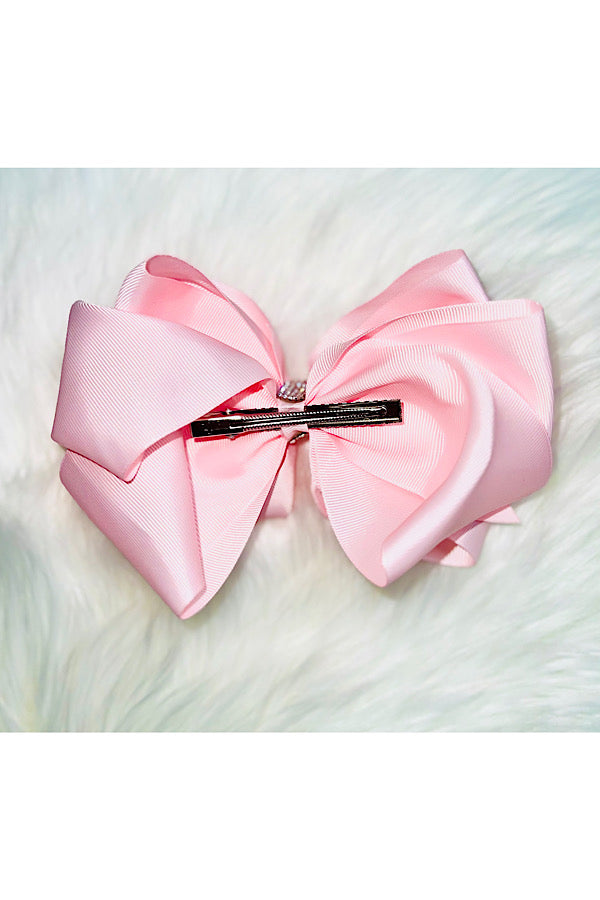 Light pink double layer rhinestone bow (set of 4pcs for $10.00)