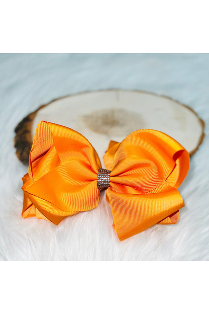 Orange double layer rhinestone bow (set of 4pcs for $10.00)