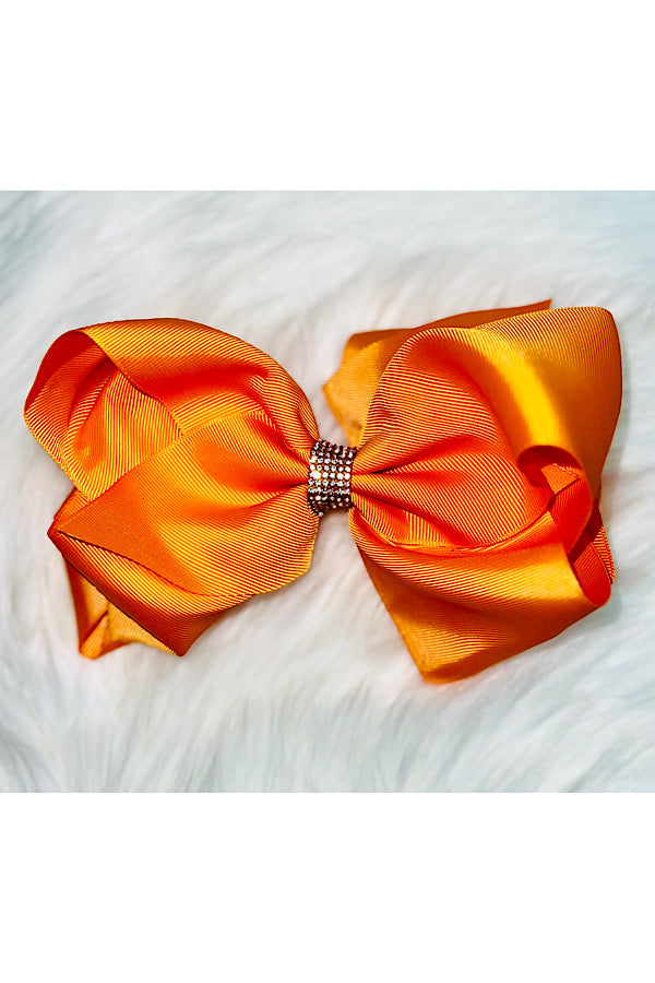 Orange double layer rhinestone bow (set of 4pcs for $10.00)