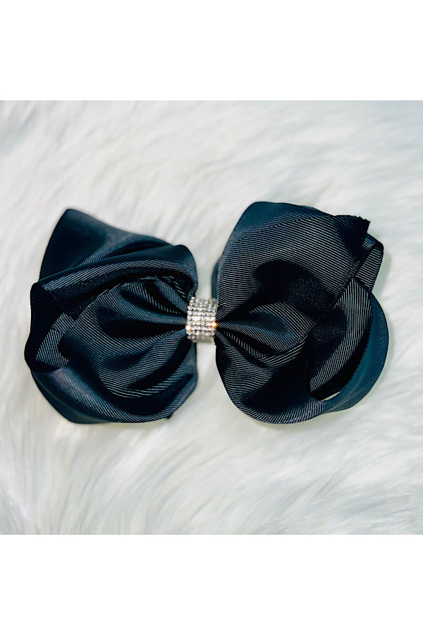 Black double layer rhinestone bow (set of 4pcs for $10.00)