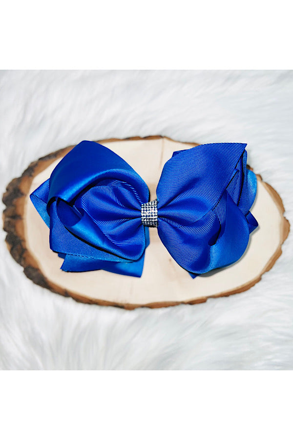 Royal blue double layer rhinestone bow (set of 4pcs for $10.00)