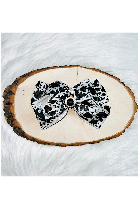Cow print rhinestone hairbow (set of 4pcs for $10.00)