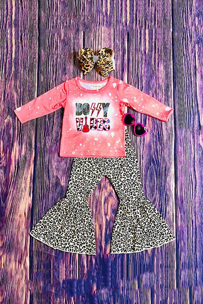 "DOLLY VIBES" cheetah print 2pc set X0015-16