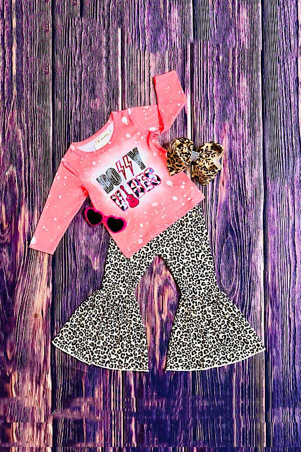 "DOLLY VIBES" cheetah print 2pc set X0015-16
