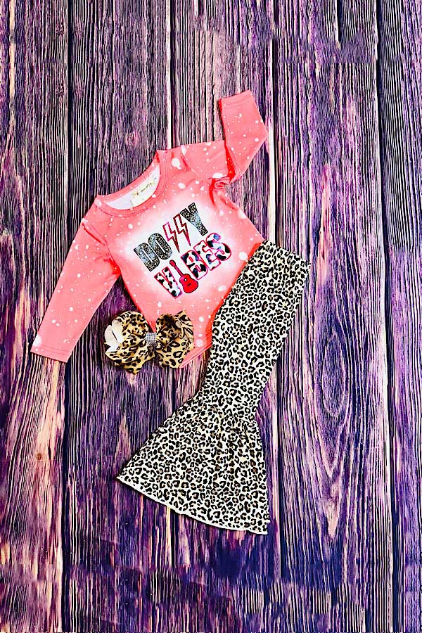 "DOLLY VIBES" cheetah print 2pc set X0015-16