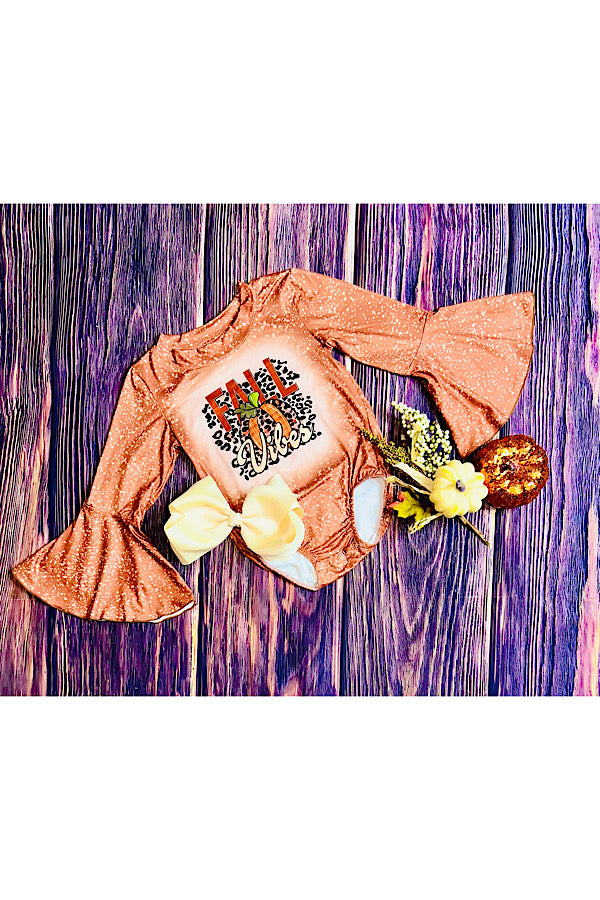 "FALL VIBES" baby bell long sleeve onesie DLH2671