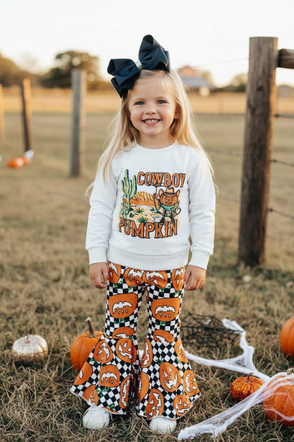 Western cowboy pumpkin, checkers girls boutique set XCH0010-12H