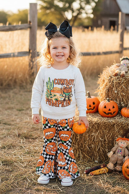 Western cowboy pumpkin, checkers girls boutique set XCH0010-12H