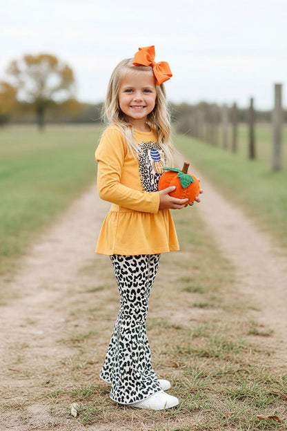 Western "HAPPY FALL YALL" halloween girls boutique outfit set XCH0010-23H