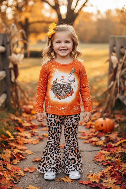 Western "HOWDY PUMPKIN" orange & cheetah girls boutique set XCH0010-2H