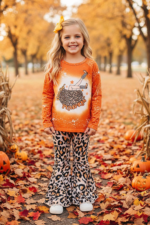 Western "HOWDY PUMPKIN" orange & cheetah girls boutique set XCH0010-2H