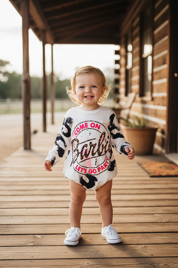 COME ON Barbie LET'S GO PARTY  baby onesie XCH0014-5H