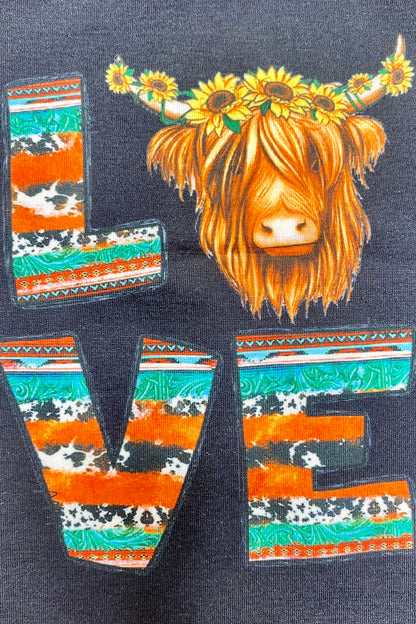 X0333-22 Serape & cow prints 2pcs western girls sets