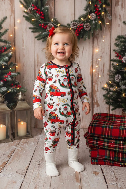 Christmas long sleeve one piece baby boutique onesie XCH05001